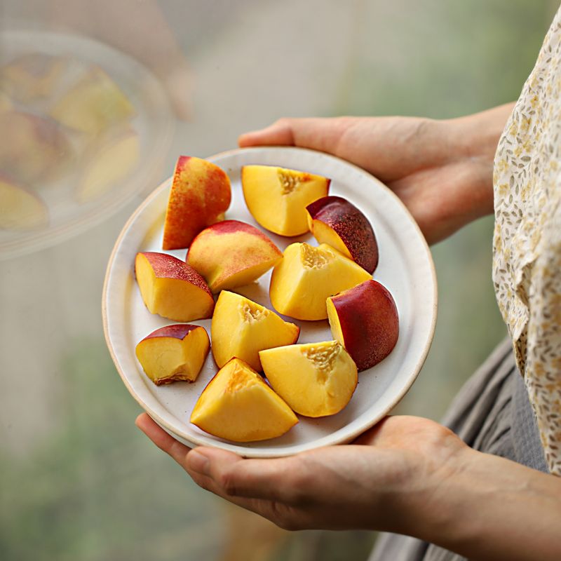 복숭아 자르는 법