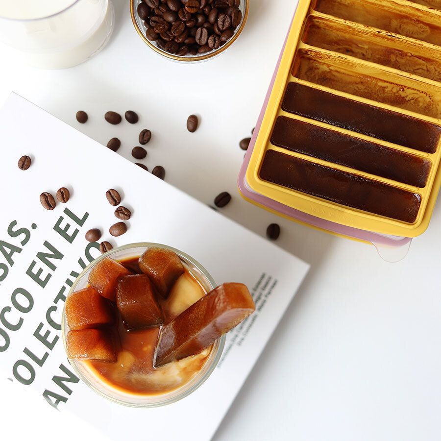[리본제이]입구 좁은 텀블러에도 쏙 실리콘 막대 얼음틀 6구/10구 아이스트레이 양념틀