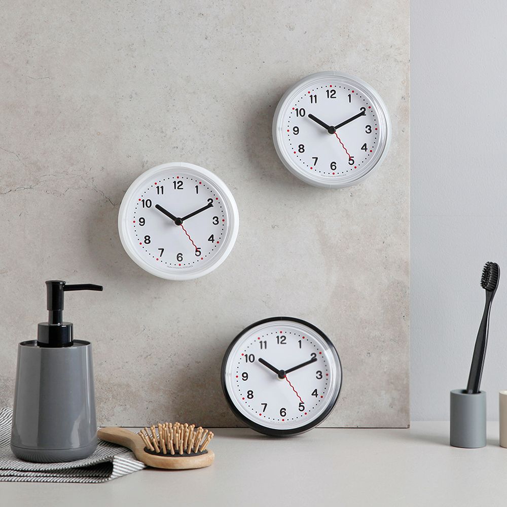 [HOTCLOCK]120파이 모던 무소음 흡착 욕실시계