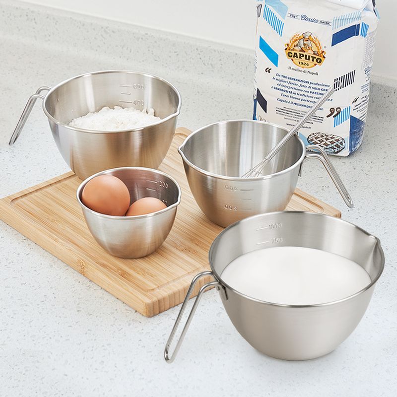 국내 제작 304 스텐 믹싱 계량컵 3종세트 (250ml/500ml/750ml)