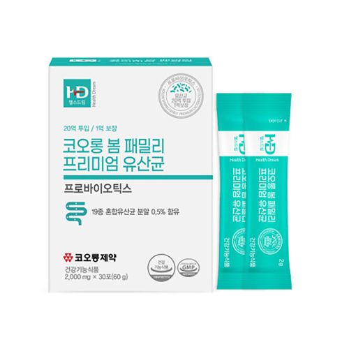 코오롱제약 봄 패밀리 프리미엄 유산균 2000mg x 30포