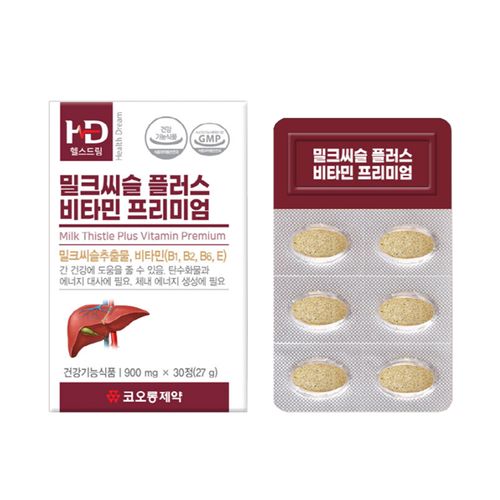 코오롱제약 밀크씨슬 플러스 비타민 프리미엄 900mg 30정