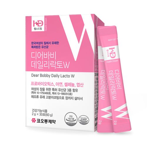코오롱제약 디어바비 데일리락토W 특허받은 유산균 2g x 30포