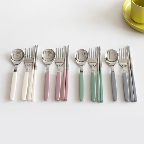 10 COLORS 카모메 키즈 수저포크세트 (색상선택)