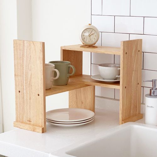 내추럴한 원목 모듈선반