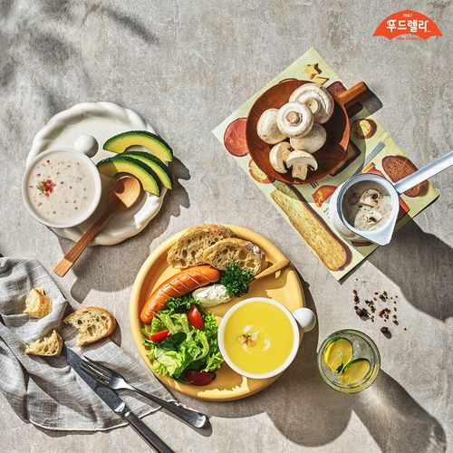 푸드렐라 수프3종 (생양송이, 단호박, 감자크림)