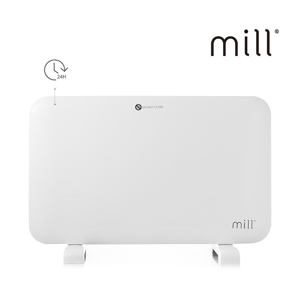 [MILL] 북유럽 슬림 전기컨벡터 히터 온풍기 MILL1200PT(3~5평/이동식스탠드/벽걸이/타이머)