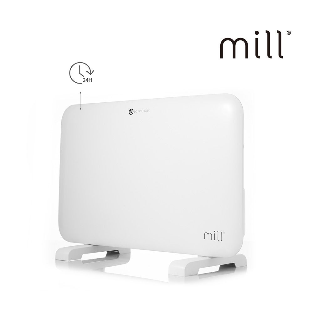 [MILL] 북유럽 슬림 전기컨벡터 히터 온풍기 MILL1200PT(3~5평/이동식스탠드/벽걸이/타이머)