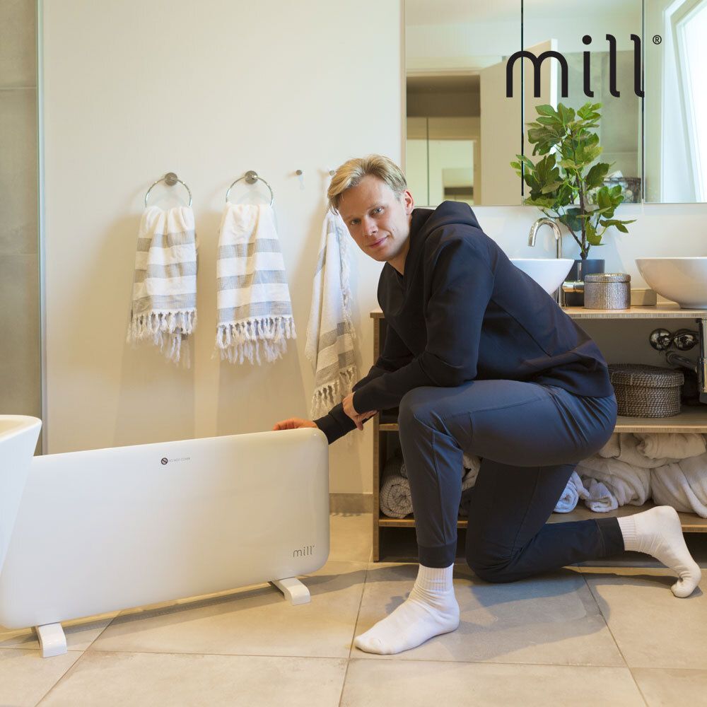 [MILL] 북유럽 슬림 전기컨벡터 히터 온풍기 MILL1500(4~6평/이동식스탠드/벽걸이)