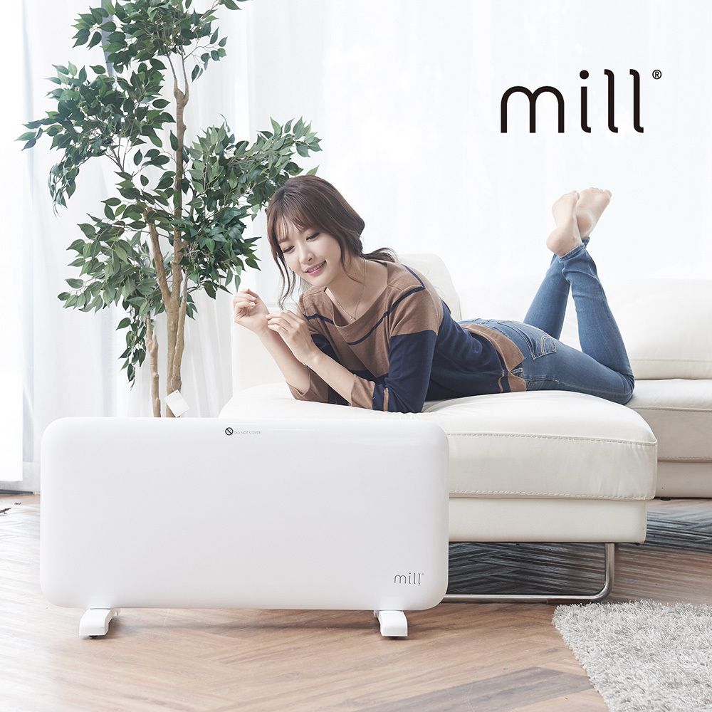 [MILL] 북유럽 슬림 전기컨벡터 히터 온풍기 MILL1500(4~6평/이동식스탠드/벽걸이)
