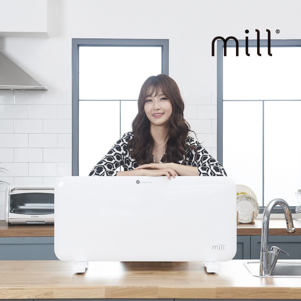 [MILL] 북유럽 슬림 전기컨벡터 히터 온풍기 MILL1500(4~6평/이동식스탠드/벽걸이)
