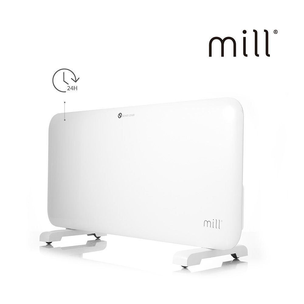 [MILL] 북유럽 슬림 전기컨벡터 히터 온풍기 MILL1500PT(4~6평/이동식스탠드/벽걸이/타이머)