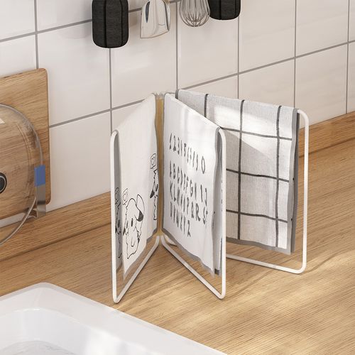 화이트 스틸 행주건조대