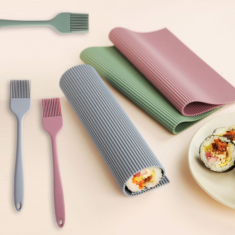 국내제작 프리미엄 실리콘 김밥말이1개+브러쉬1개 2p세트