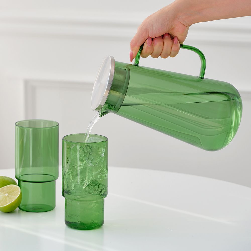 [리본제이]플로라 내열 유리컵 하이볼 언더락 글라스 260ml / 480ml (2 color)