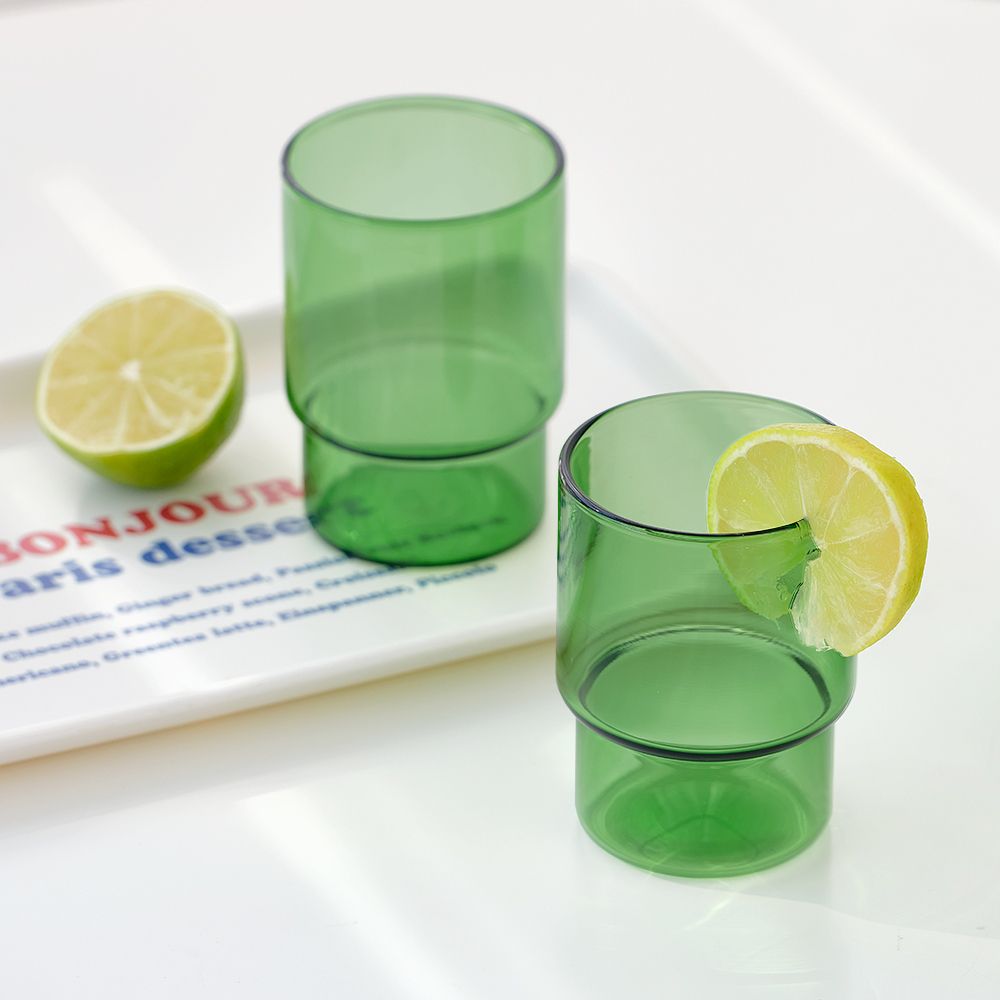 [리본제이]플로라 내열 유리컵 하이볼 언더락 글라스 260ml / 480ml (2 color)