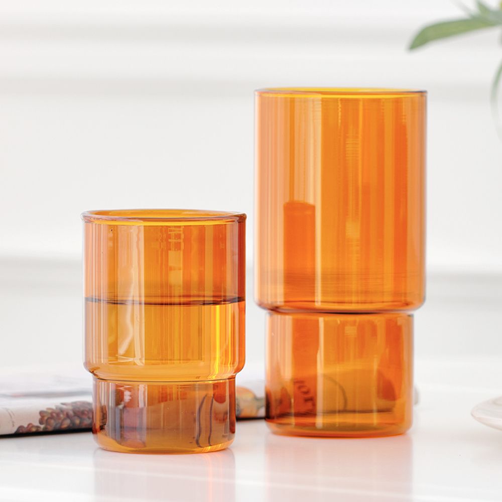 [리본제이]플로라 내열 유리컵 하이볼 언더락 글라스 260ml / 480ml (2 color)
