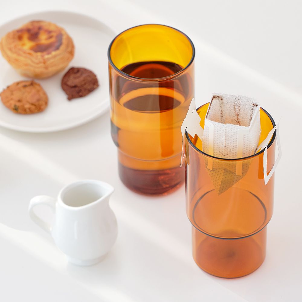 [리본제이]플로라 내열 유리컵 하이볼 언더락 글라스 260ml / 480ml (2 color)