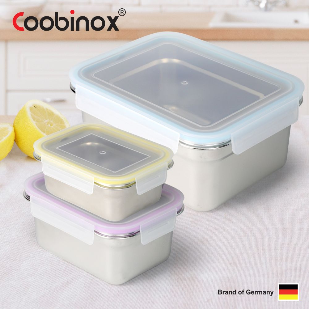 [쿠비녹스] 프레시업 스텐팩  저장용기 2,500ml 포함 구성