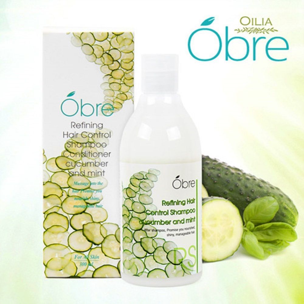 [오일리아]오브레 리파이닝 헤어 콘트롤 큐컴버 앤 민트 삼푸/컨디셔너 300ml 택 1