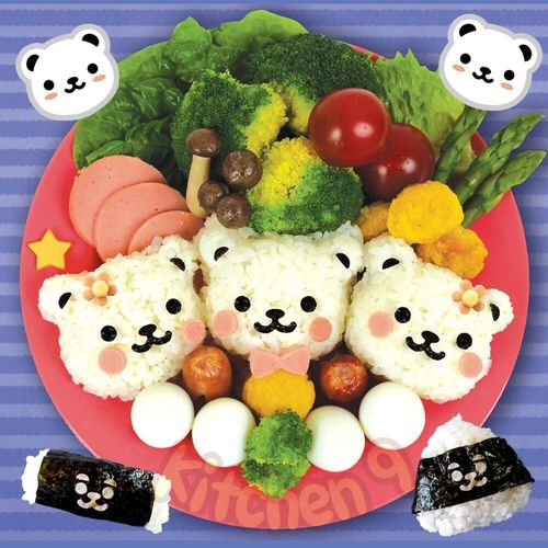 백곰이 주먹밥틀 김펀치 귀여운 주먹밥모양틀 김밥틀 도시락꾸미기 만들기