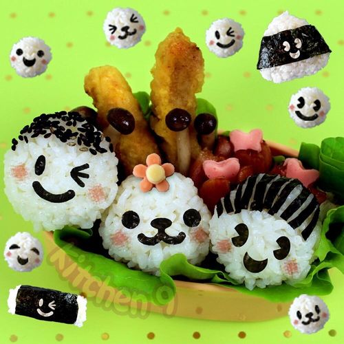 김펀치 주먹밥틀 김밥 모양틀 초밥틀 소풍 귀여운 도시락 꾸미기 만들기 1종