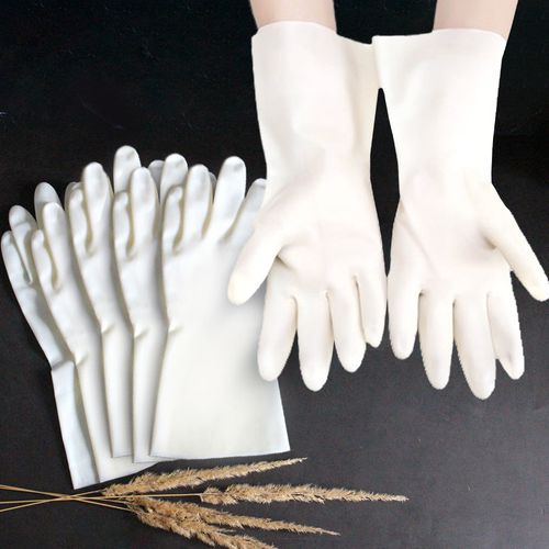 니트릴 주방장갑 고무장갑 알러지방지 두꺼운 설거지장갑 양손용 화이트 5쌍 10P