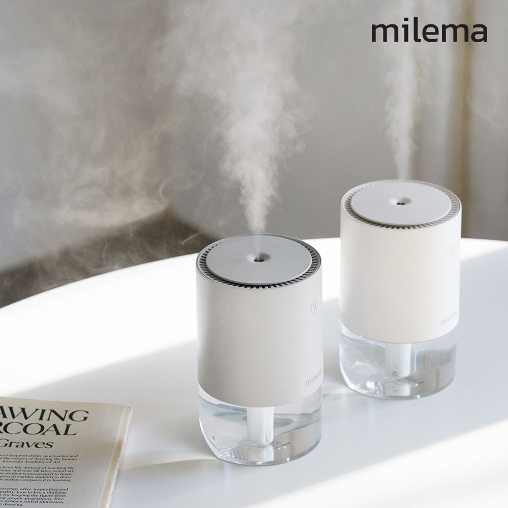 밀레마 듀얼각도 미니 무선가습기 2color