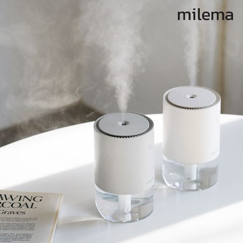 밀레마 듀얼각도 미니 무선가습기 2color
