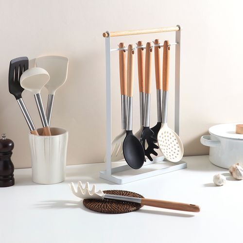 애슐리 우드핸들 실리콘 조리도구