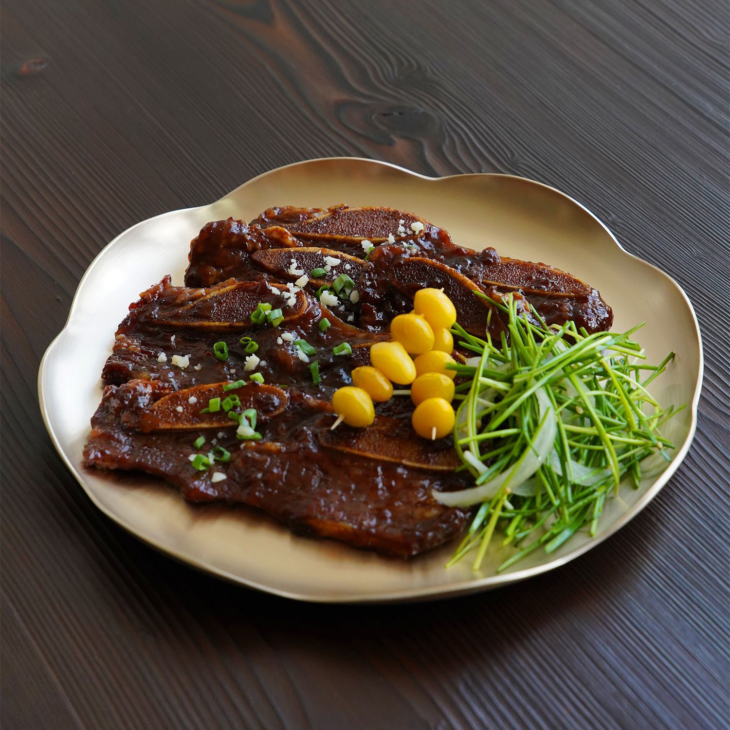 [놋담] 방짜유기 꽃접시 대