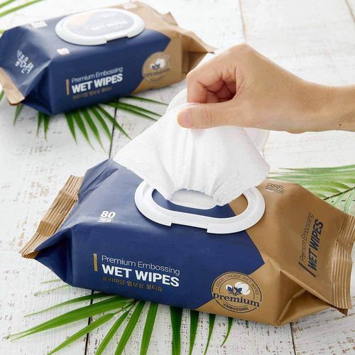 기분좋은선택 프리미엄 엠보싱 물티슈 80매x10팩