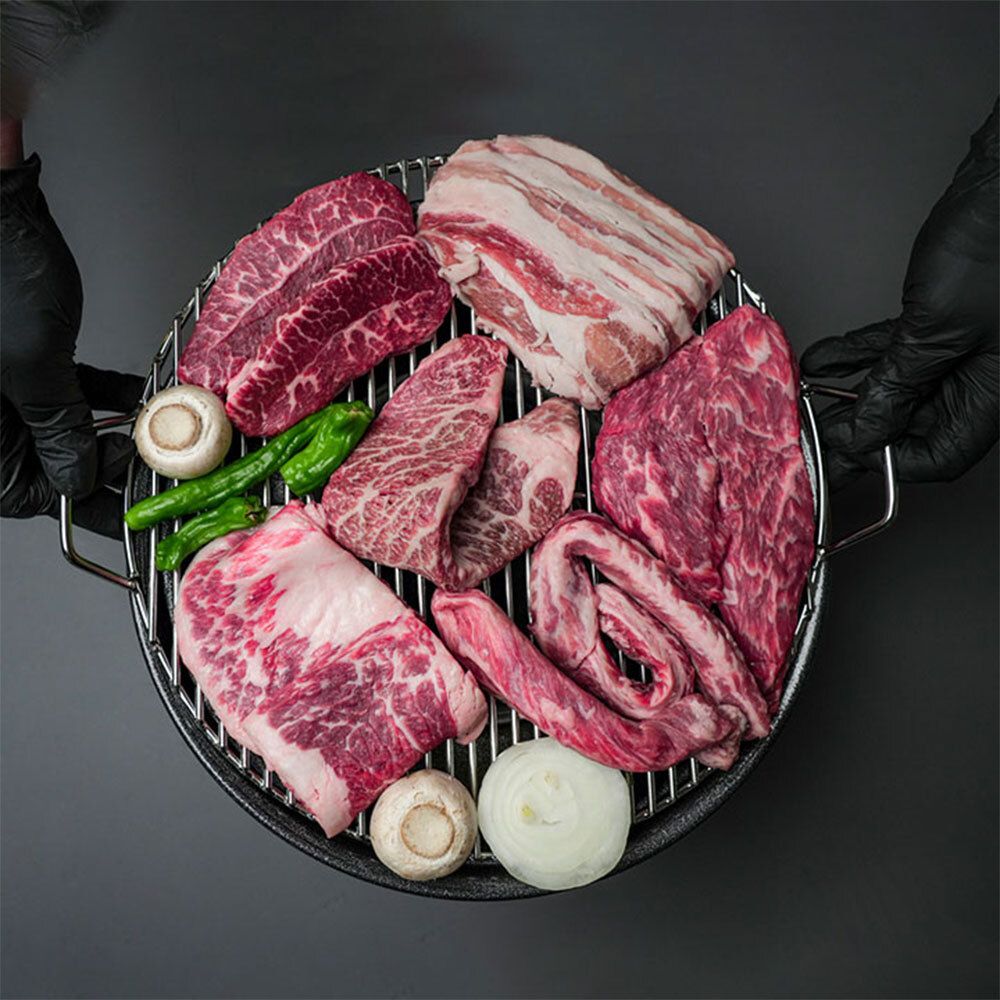 [에이징그라운드] 소돼지 실속 세트 800g(업진살+부채살+삼겹살+목살)