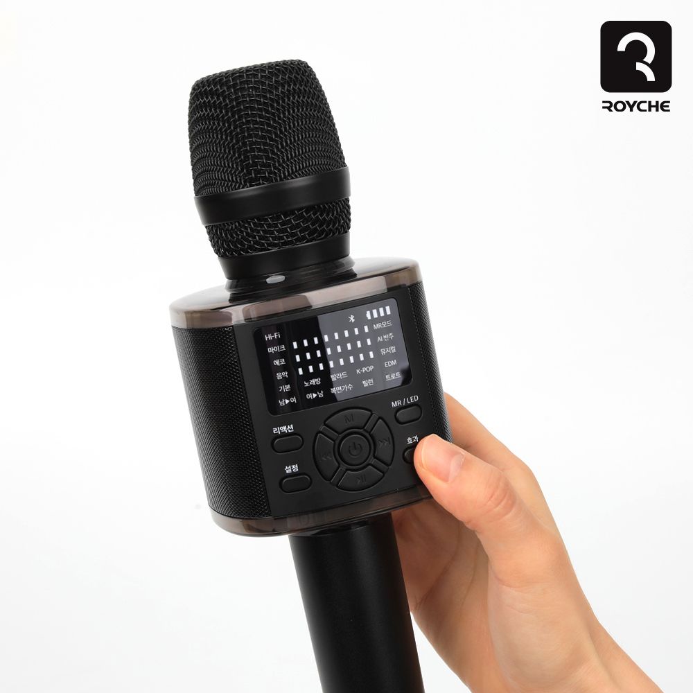 [로이체] 최고급형 다이나믹 무선 블루투스 노래방 마이크 BTS-400MM