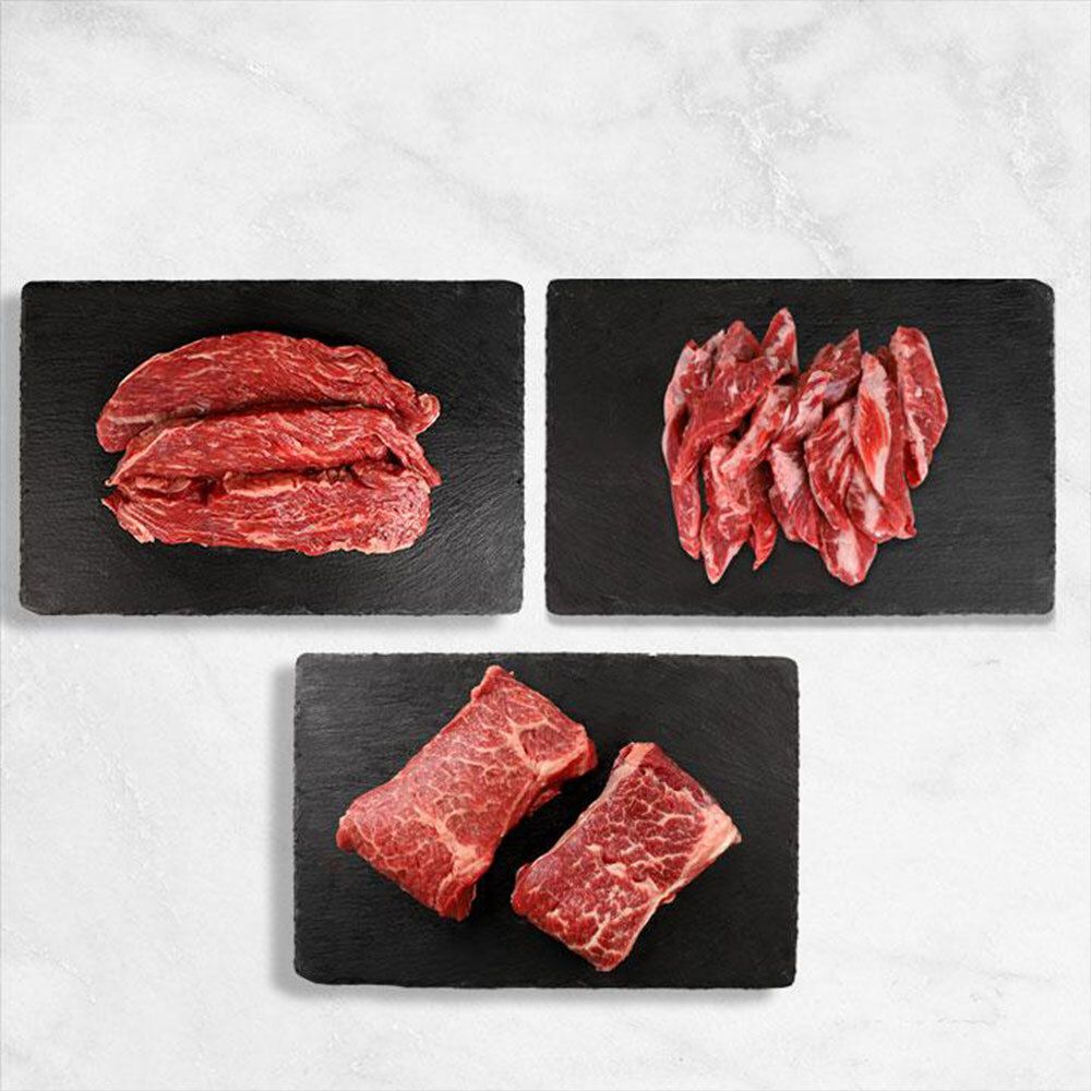 [에이징그라운드] 블랙에이징 인기 3종 세트 (치마살150+살치살150g+갈비살150g)