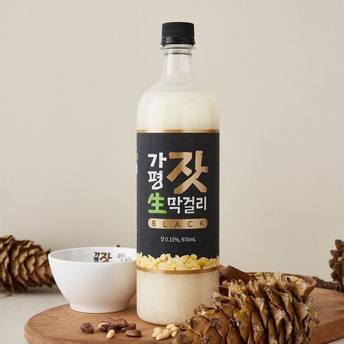 가평잣생막걸리 블랙 6도 970ml