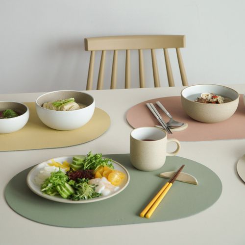 모네프 라운드 식탁매트 양면투톤(2color)