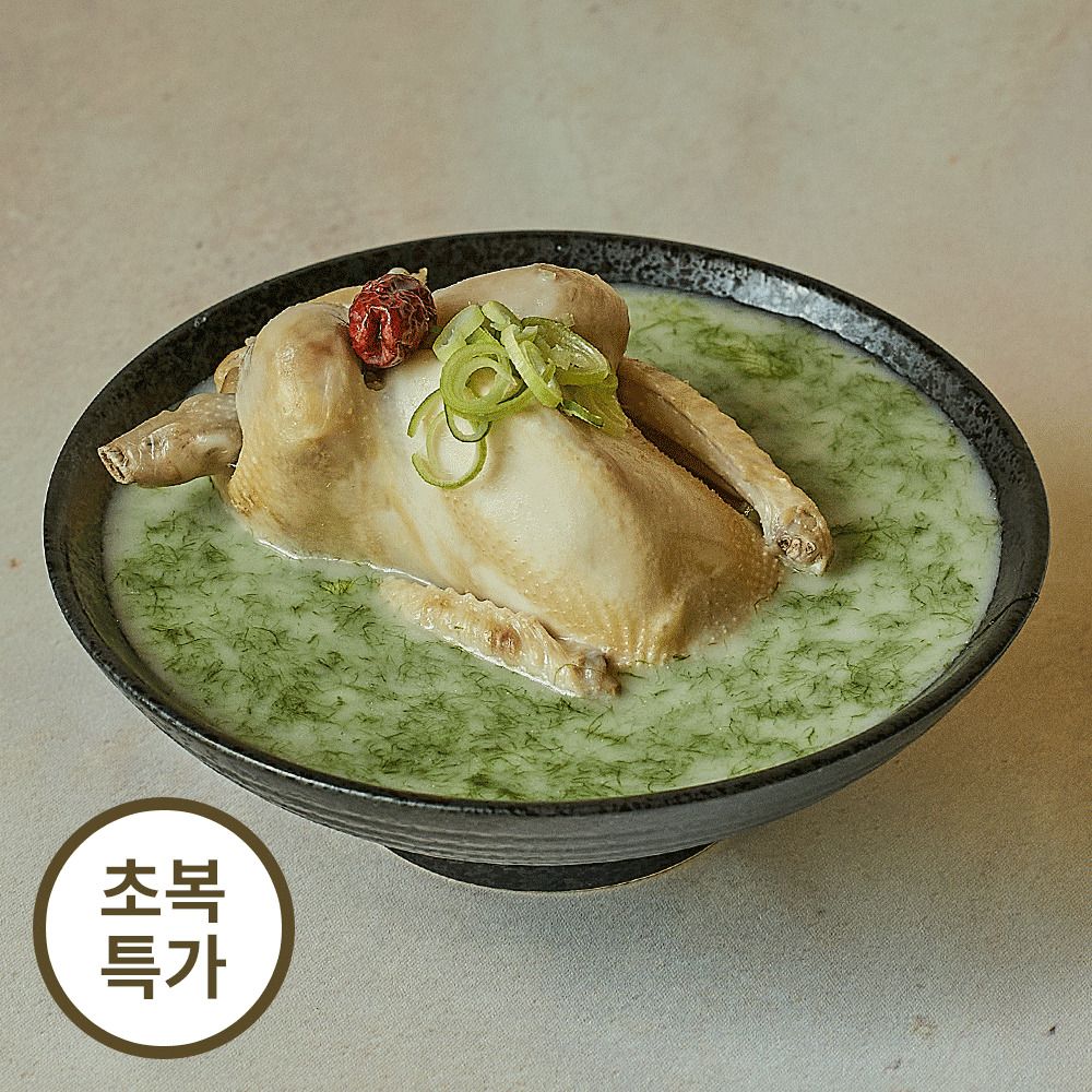 [공동구매] 완도 매생이 듬뿍! '참매생이 진삼계탕' 2+1팩 (팩당 1.2kg)