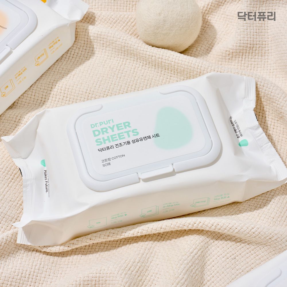 닥터퓨리 고농축 건조기 시트 섬유유연제 80매 (향 선택) 