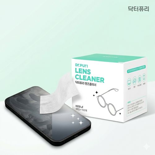 닥터퓨리 흠집없는 프리미엄 렌즈·액정 클리너 100매 / 200매 레몬향