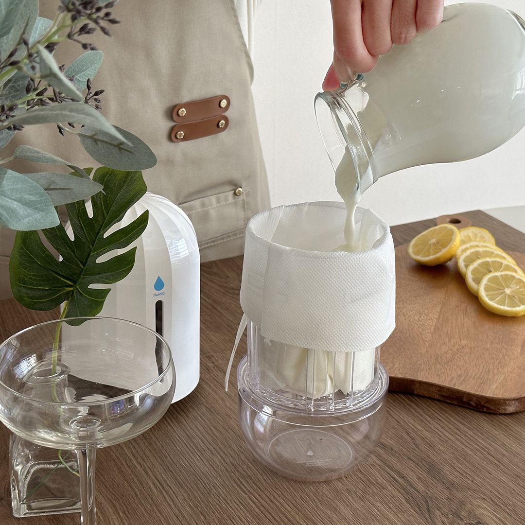 [엠지엠씨] 플루딕 유청분리기 30분 그릭요거트 메이커 바로그릭 (전용주머니 3P)