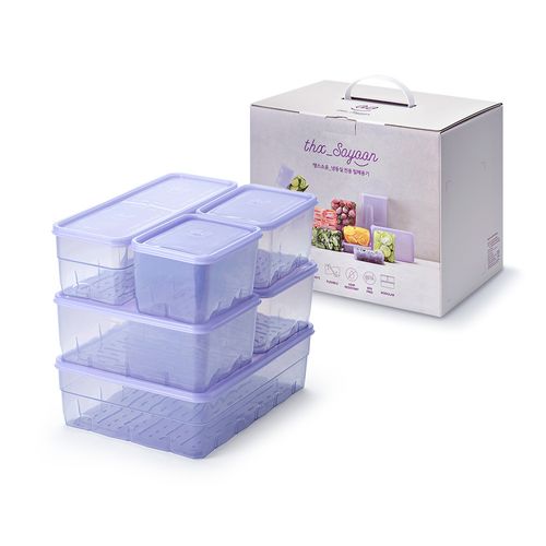 땡스소윤 냉동용기 깊은팩D 혼합 6P