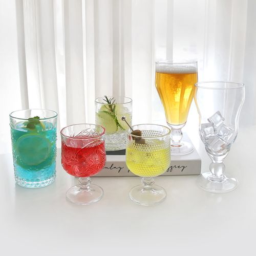 심플아이콘 투명 글라스 맥주잔 와인잔 칵테일잔 1+1 모음