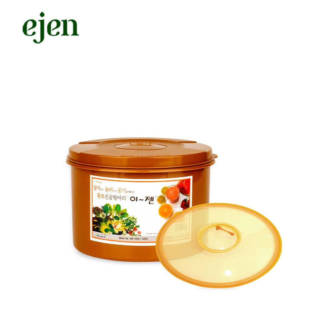 이젠 황토 진공항아리 원형 3리터