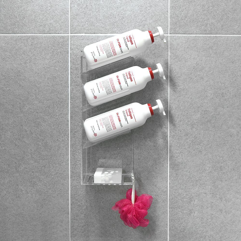 [노바리빙] 무타공 아크릴 욕실선반