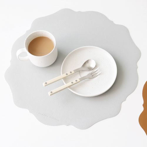 카모메키친 오브제 방수 가죽 식탁매트 테이블매트 원형