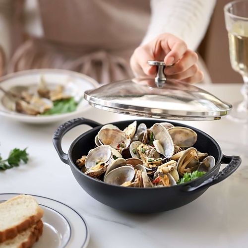 무쇠주물 베이비웍18cm(유리뚜껑)