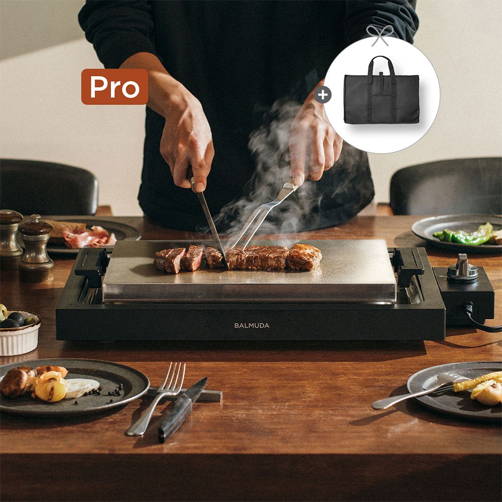 [발뮤다] 더 플레이트 프로+그리들&커버+타코야키 플레이트 세트 (전용케이스 증정)