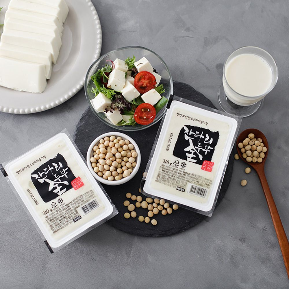 [잔다리마을] 명품全두부/ 검은콩두부 2종 (310g x 4모)