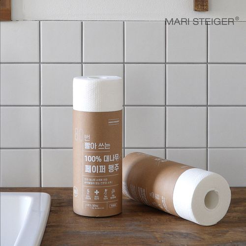 80번 빨아쓰는 100% 대나무 페이퍼행주 항균시트 미트페이퍼 1롤 (50매)